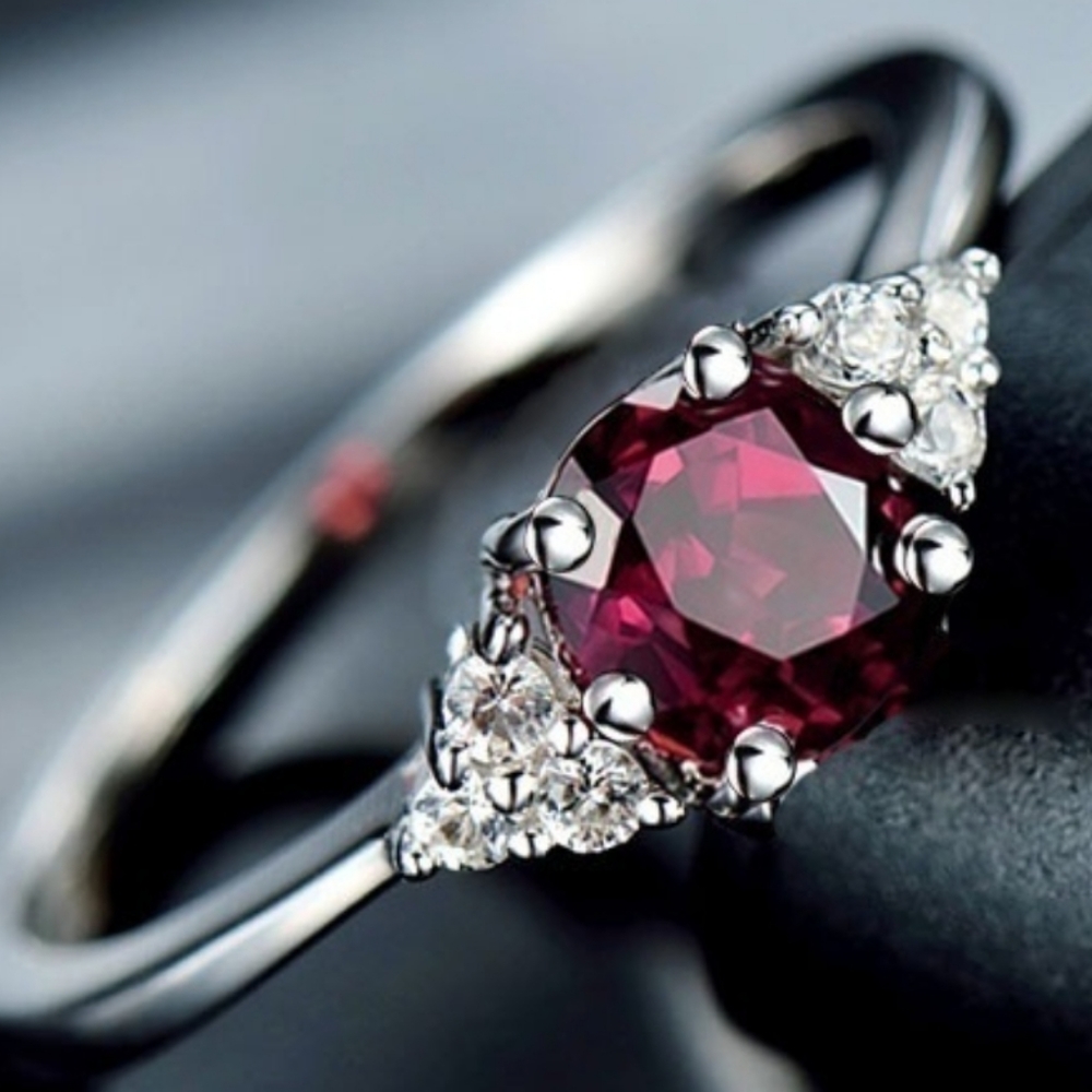 Red Ruby Diamond Ring